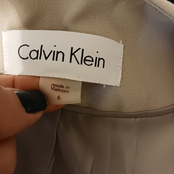 Size 6 /Small Calvin Klein Moto Style Jacket Casual Business Old Money Spring - Picture 6 of 11